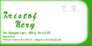kristof mery business card