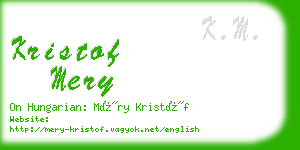 kristof mery business card